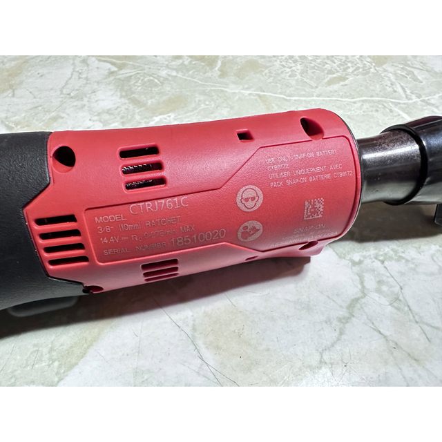 Snap-on スナップオン 14.4v 3/8 電動ラチェット CTRJ761 | www
