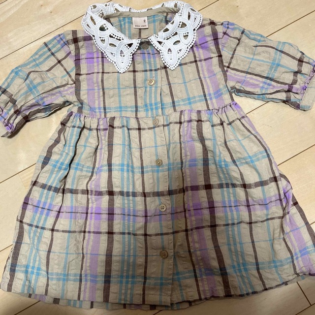 petit main(プティマイン)のpetit mainプティマインのワンピースです。 キッズ/ベビー/マタニティのキッズ服女の子用(90cm~)(ワンピース)の商品写真