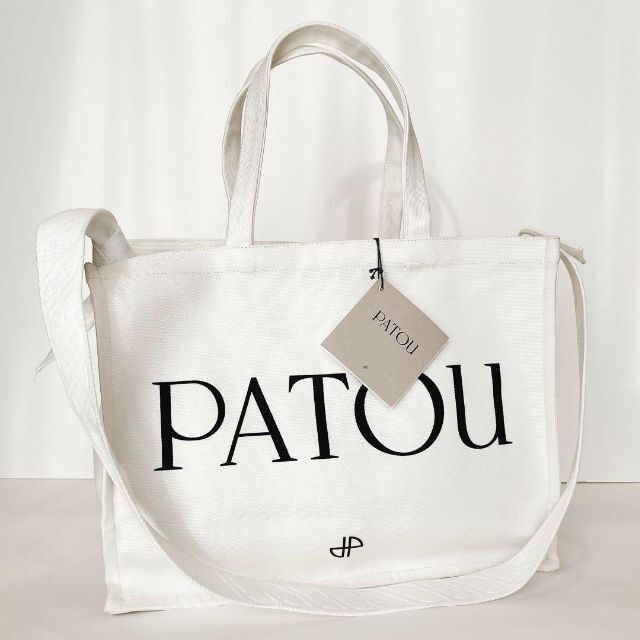 PATOU - パトゥ トート ラージ 白 コットン キャンバス 2WAY PATOUの通販 by select shop Caterina