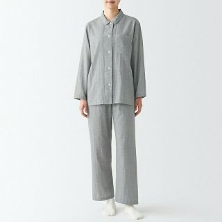 ムジルシリョウヒン(MUJI (無印良品))の◆新品◆ 無印良品 脇に縫い目のない 二重ガーゼパジャマ／グレー柄／Ｍ(パジャマ)