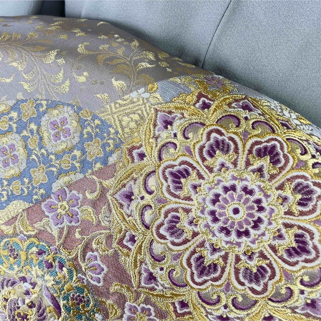 美品 西陣織織【じゅらく謹製】帝王紫 落款 正絹 袋帯s752の通販 美品 西陣織織【じゅらく謹製】帝王紫 落款 正絹 袋帯s752の通販