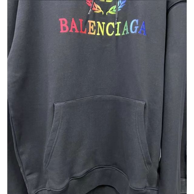 Balenciaga - バレンシアガ BALENCIAGA メンズ パーカー 黒 ブラック S