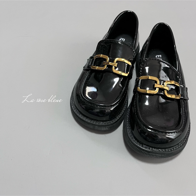 海外子供服　enamel loafer キッズ/ベビー/マタニティのキッズ靴/シューズ(15cm~)(ローファー)の商品写真