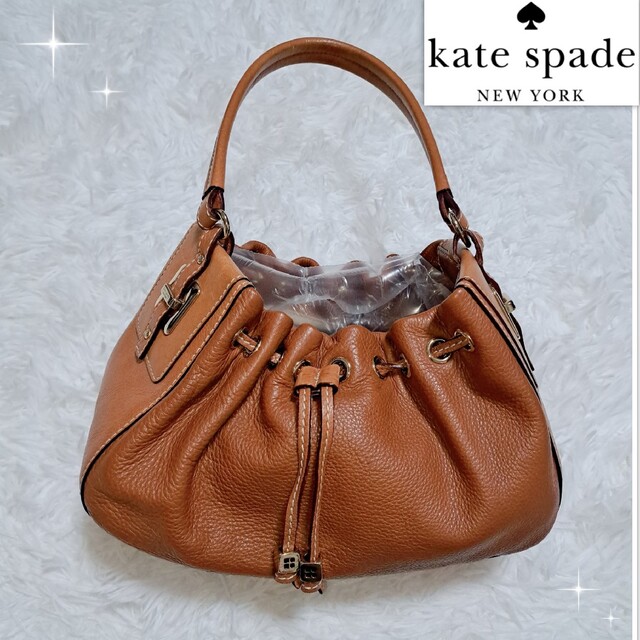 kate spade ケイトスペード 巾着 ハンドバッグ ブラウン