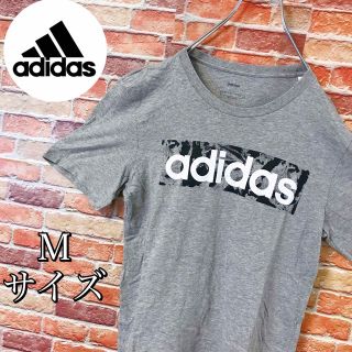 アディダス(adidas)のアディダス　adidas 半袖Tシャツ　グレー　ロゴ　Mサイズ　プリント(Tシャツ/カットソー(半袖/袖なし))