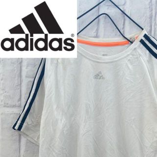 アディダス(adidas)の【USED】adidas アディダス Tシャツ 半袖 スリーライン ワンポイント(Tシャツ/カットソー(半袖/袖なし))