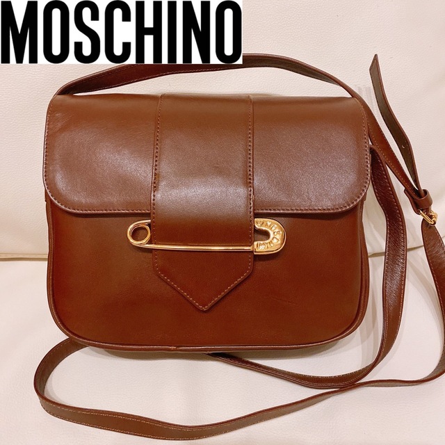 希少】MOSCHINO♡安全ピンモチーフショルダーバッグ | myglobaltax.com