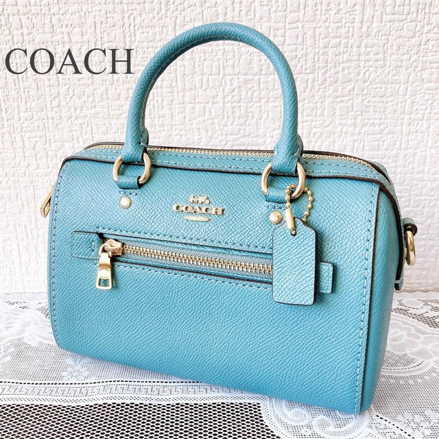 COACH(コーチ)の【新品】COACH ミニボストンショルダーバッグ ブルー コーチ レディースのバッグ(ショルダーバッグ)の商品写真