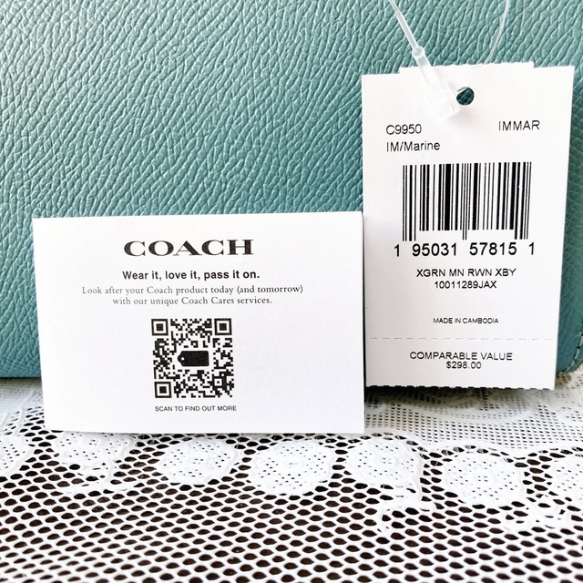 COACH(コーチ)の【新品】COACH ミニボストンショルダーバッグ ブルー コーチ レディースのバッグ(ショルダーバッグ)の商品写真