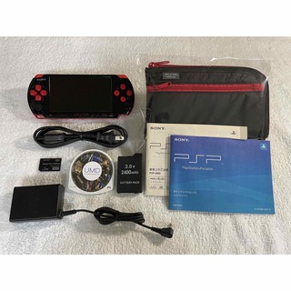 プレイステーションポータブル(PlayStation Portable)のPSP-3000(PSPJ-30017) バリューパック ブラック/レッド(携帯用ゲーム機本体)