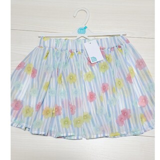 新品 キッズ 女の子 シフォンスカート パンツ付きスカート 120cm(スカート)