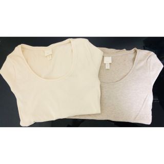 エイチアンドエム(H&M)のH&M ベーシックな長袖カットソー 2枚セット(カットソー(長袖/七分))