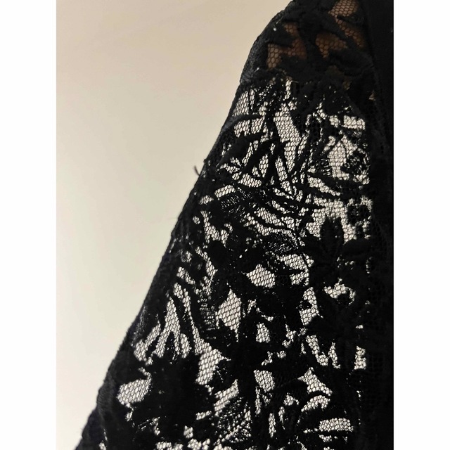 mame(マメ)のFloral Lace Sleeve Dress - black レディースのワンピース(ひざ丈ワンピース)の商品写真