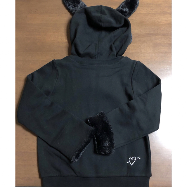[新品】メゾピアノ ジュニア ウサ耳 パーカー 140