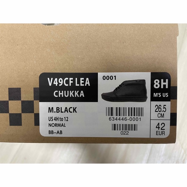 VANS - VANS CHUKKA LEATHER M.BLACK 8h チャッカ レザーの通販 by