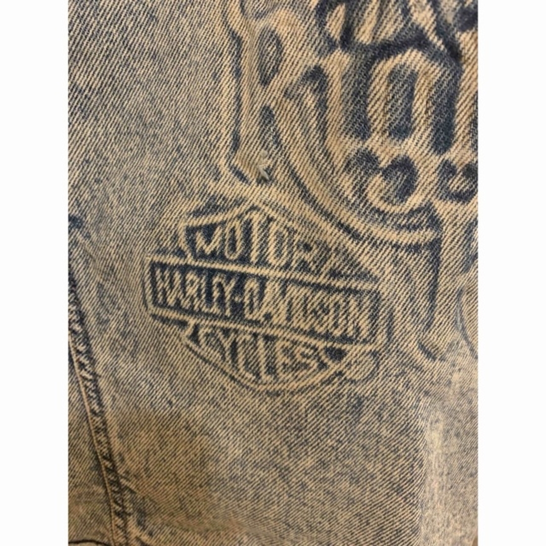 Harley Davidson(ハーレーダビッドソン)のused 希少♡90s ハーレーダビッドソン デニムジャケット USA製 メンズのジャケット/アウター(Gジャン/デニムジャケット)の商品写真