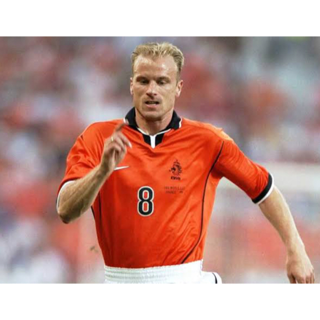 オランダ代表1998W杯 Hレプリカユニフォーム #8ベルカンプ サイン入り 6
