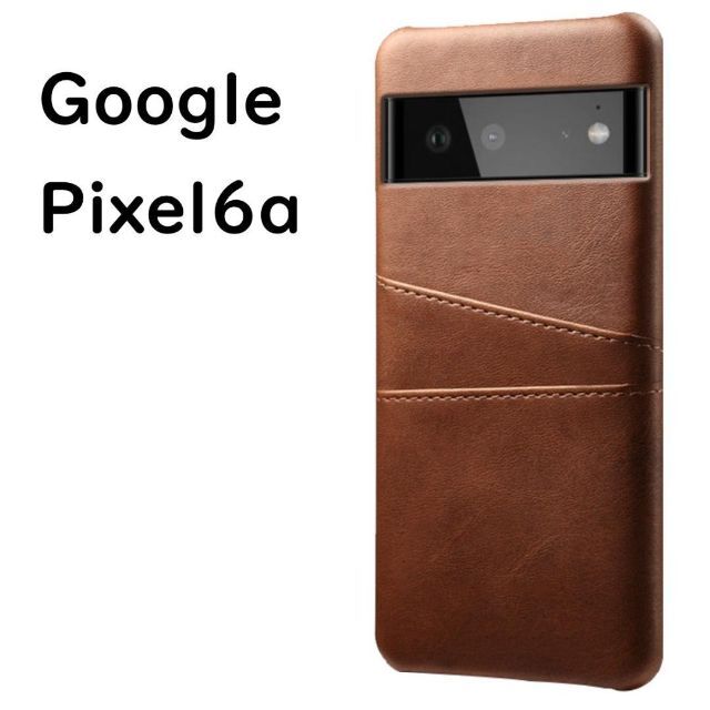 Google Pixel(グーグルピクセル)のGoogle Pixel 6a ケース ブラウン レザー カード収納ポケット スマホ/家電/カメラのスマホアクセサリー(Androidケース)の商品写真