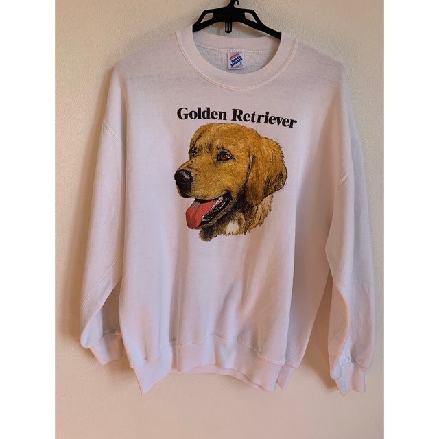 FRUIT OF THE LOOM(フルーツオブザルーム)のゴールデンレトリバー　スウェット　犬　William Wegman メンズのトップス(Tシャツ/カットソー(半袖/袖なし))の商品写真