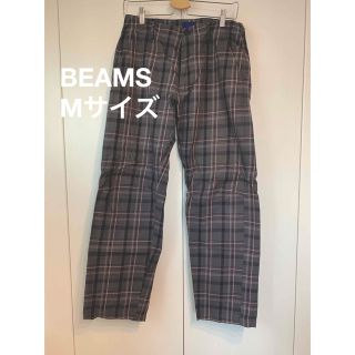 ビームス(BEAMS)のBEAMS チェックパンツ　グレー(スラックス)