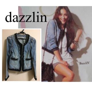 dazzlin  レース縁取りデニムジャケット