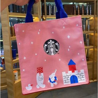 スターバックスコーヒー(Starbucks Coffee)の海外限定　スターバックス　ホリデー　非売品　エコバッグ　ピンク　2022(エコバッグ)