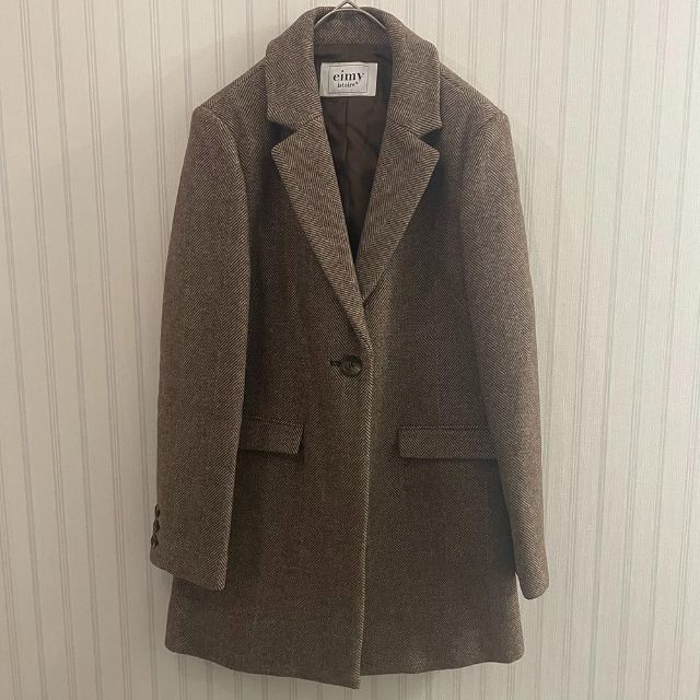 eimy エイミー ツイード ジャケット スカート セット売り ブラウン-