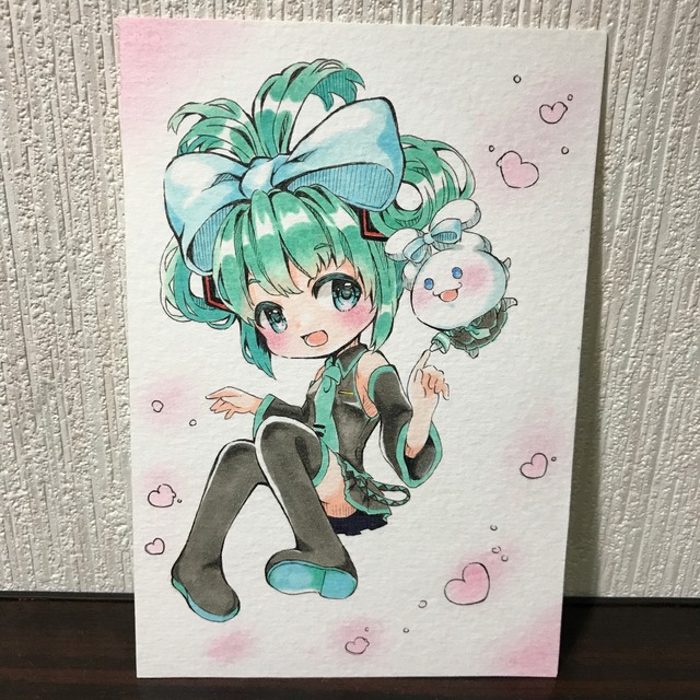 イラスト　手描き　初音ミク エンタメ/ホビーのCD(ボーカロイド)の商品写真