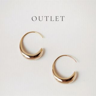 ドゥーズィエムクラス(DEUXIEME CLASSE)の<Outlet>drop hoop pierce 18k gold-plated(ピアス)