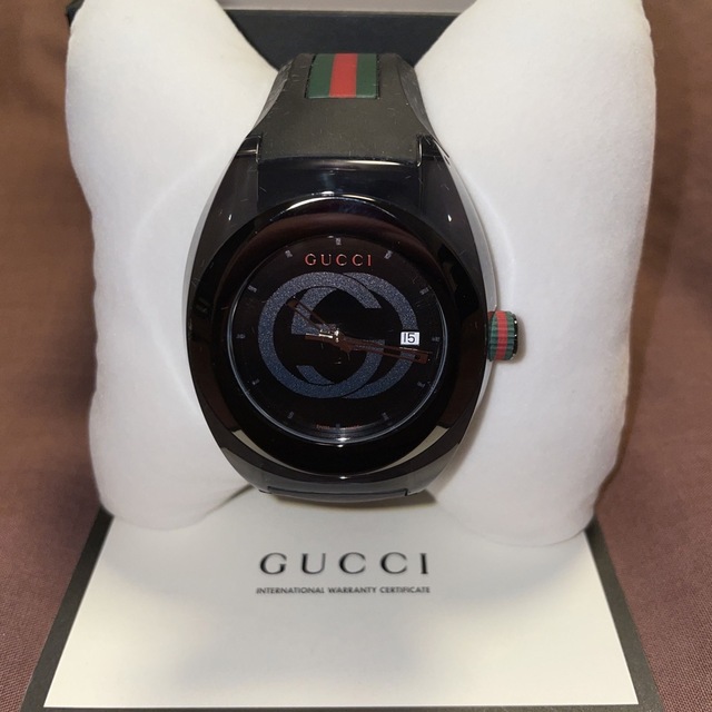 新品 未使用 グッチ GUCCI シンク YA137107A 時計 ラバーベルト が大