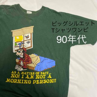 ディズニー(Disney)の90’s   Disney グーフィ　Tシャツワンピース(ロングワンピース/マキシワンピース)