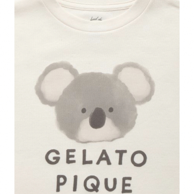 gelato pique(ジェラートピケ)のジェラートピケ コアラワンポイントTシャツ XSサイズ 100cm 110cm キッズ/ベビー/マタニティのキッズ服女の子用(90cm~)(Tシャツ/カットソー)の商品写真