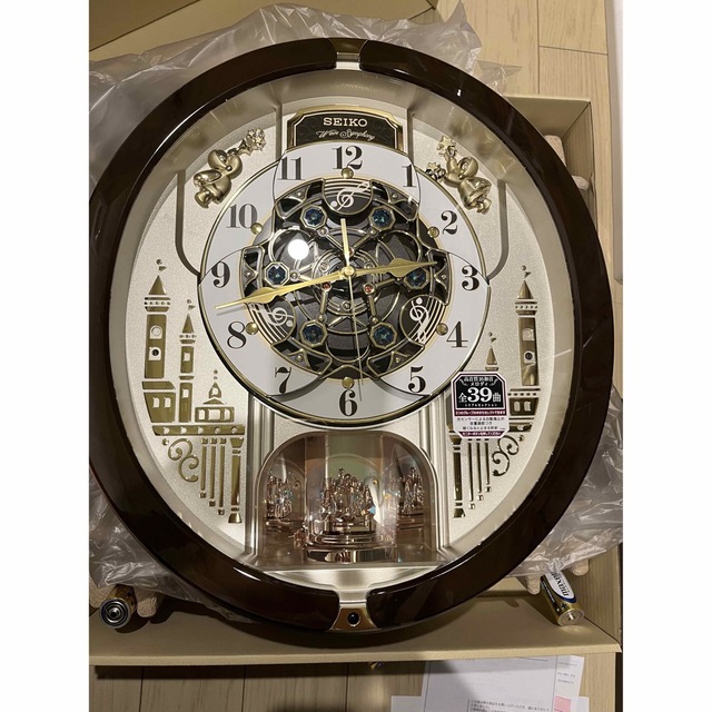 SEIKO 電波式掛け時計 新品 - 掛時計/柱時計