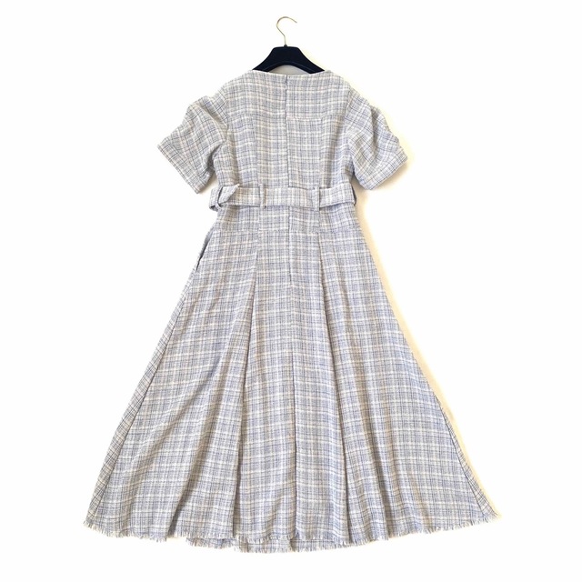 Herlipto Classic Tweed Belted Dressロングワンピース/マキシワンピース