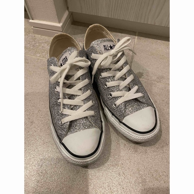 converse コンバース　ラメ　スニーカー　23.5  シルバー