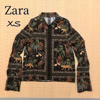 ザラ(ZARA)のZARA レトロ 柄シャツ サファリ柄？ XS(シャツ/ブラウス(長袖/七分))