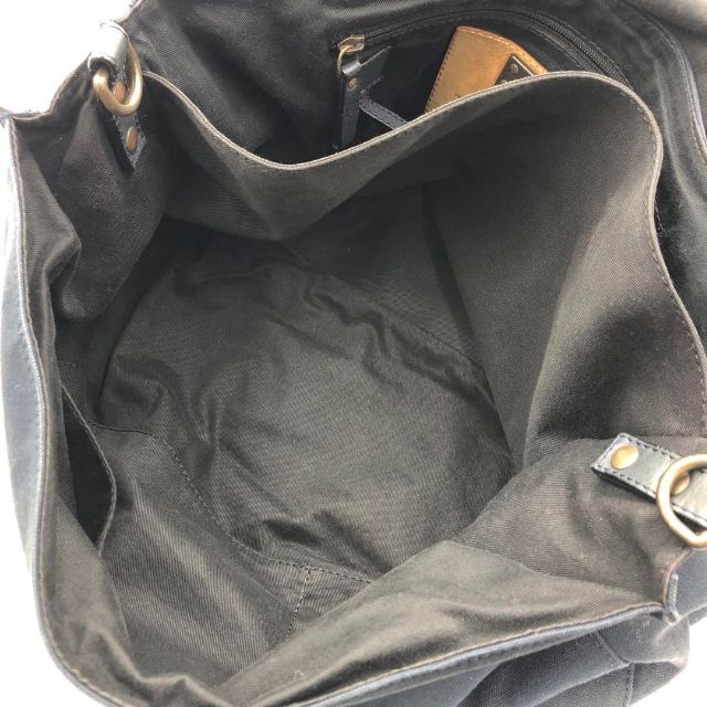 美品✨️ザネラート ポスティーナ L 2way ネイビー 持ち手レザー 大