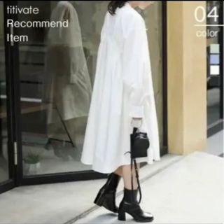 ティティベイト(titivate)の【新品タグ付き】titivate バックシャーリングワンピース　S(ロングワンピース/マキシワンピース)