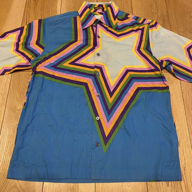 Paul Smith ポールスミス ロング シャツ 総柄 スター カラフル M - シャツ