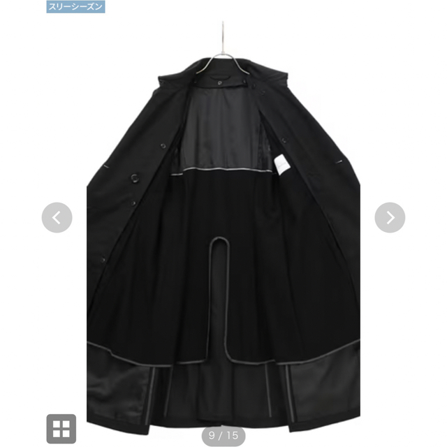 青山(アオヤマ)の洋服の青山 ロング丈ダブルトレンチコート n-line Precious 7号 レディースのジャケット/アウター(トレンチコート)の商品写真