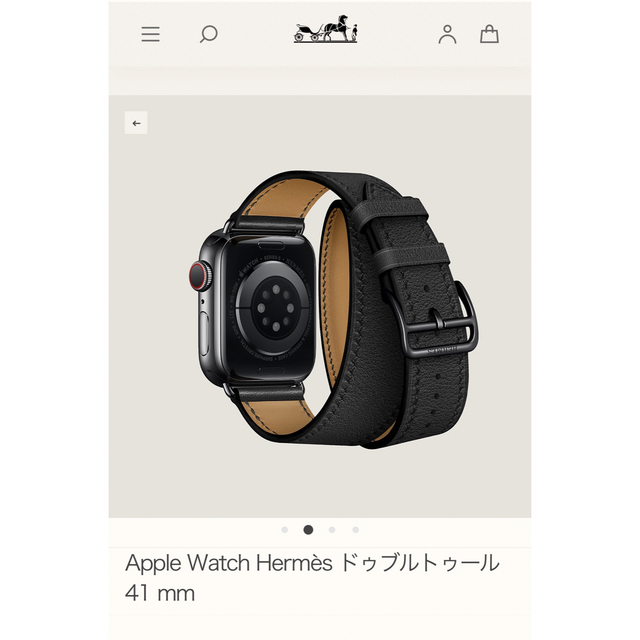 Apple watch Hermèsバンド ドゥブルトゥール　黒　41mm