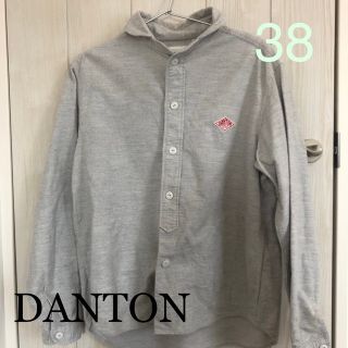 ダントン(DANTON)のDANTON ダントン  メンズ　起毛　バンドカラーシャツ　38 グレー(シャツ)