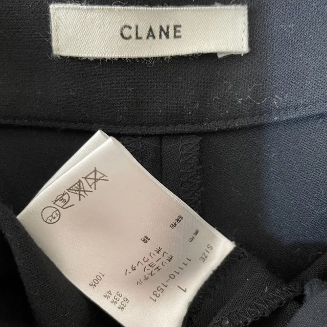 CLANE(クラネ)のCLANE ブラックワイドパンツ OO172 レディースのパンツ(カジュアルパンツ)の商品写真
