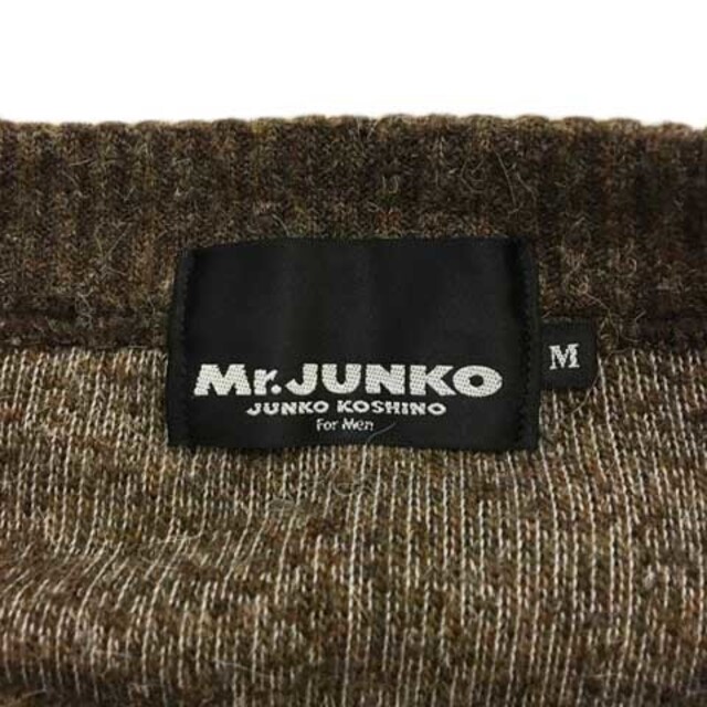 ミスタージュンコ セーター ニット プルオーバー 刺繍 ロゴ 長袖 M 茶