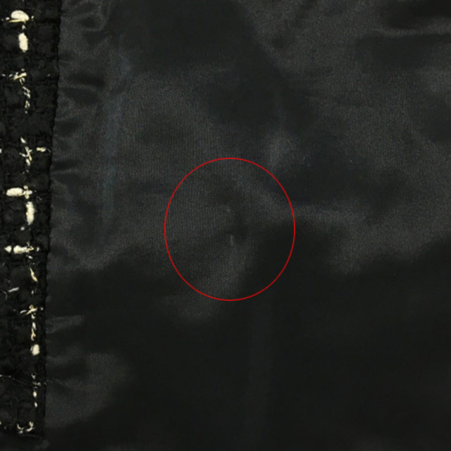 UNTITLED(アンタイトル)のアンタイトル パンツ ショート チェック ラメ ツイード調 2 黒 白 レディースのパンツ(ショートパンツ)の商品写真