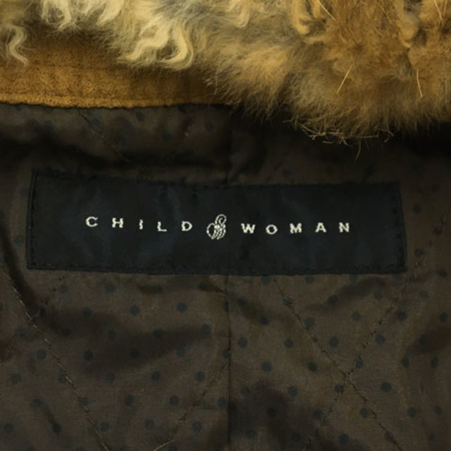CHILD WOMAN(チャイルドウーマン)のチャイルドウーマン ジャケット ブルゾン ファー スウェード調 無地 F 茶 レディースのジャケット/アウター(その他)の商品写真