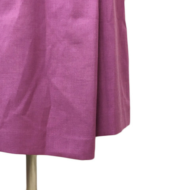 NOLLEY'S(ノーリーズ)のノーリーズ スカート タイト 膝丈 ラップ風 リボンベルト リネン混 38 紫 レディースのスカート(ひざ丈スカート)の商品写真