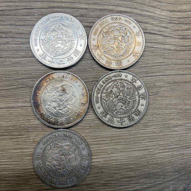 一円銀貨、貿易銀 レプリカ？(全11枚)