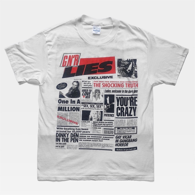 野村訓市着用｜80sヴィンテージ Guns N´ Roses Lies Tシャツ-