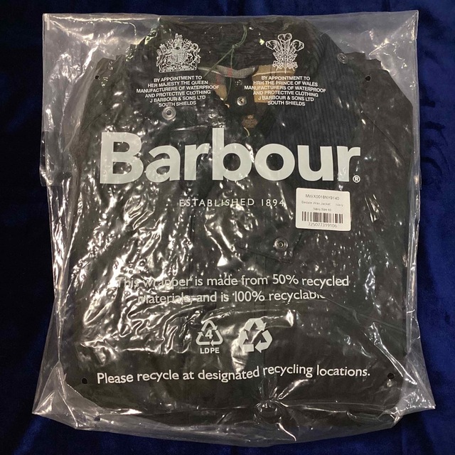 【新品】Barbour(バブアー) ビデイル＊ネイビー＊英国製＊オリジナル＊40